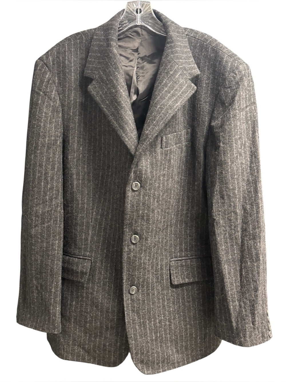 J.Crew Men’s Gray Pinstripe Wool Blazer Sport Coat Wool Classic 3 Button